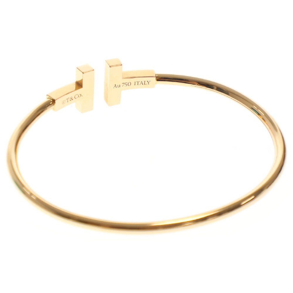 TIFFANY&Co(ティファニー) Tワイヤー シェル ブレスレット Au750 K18YG マザーオブパール イエローゴールド ミディアム ジュエリー