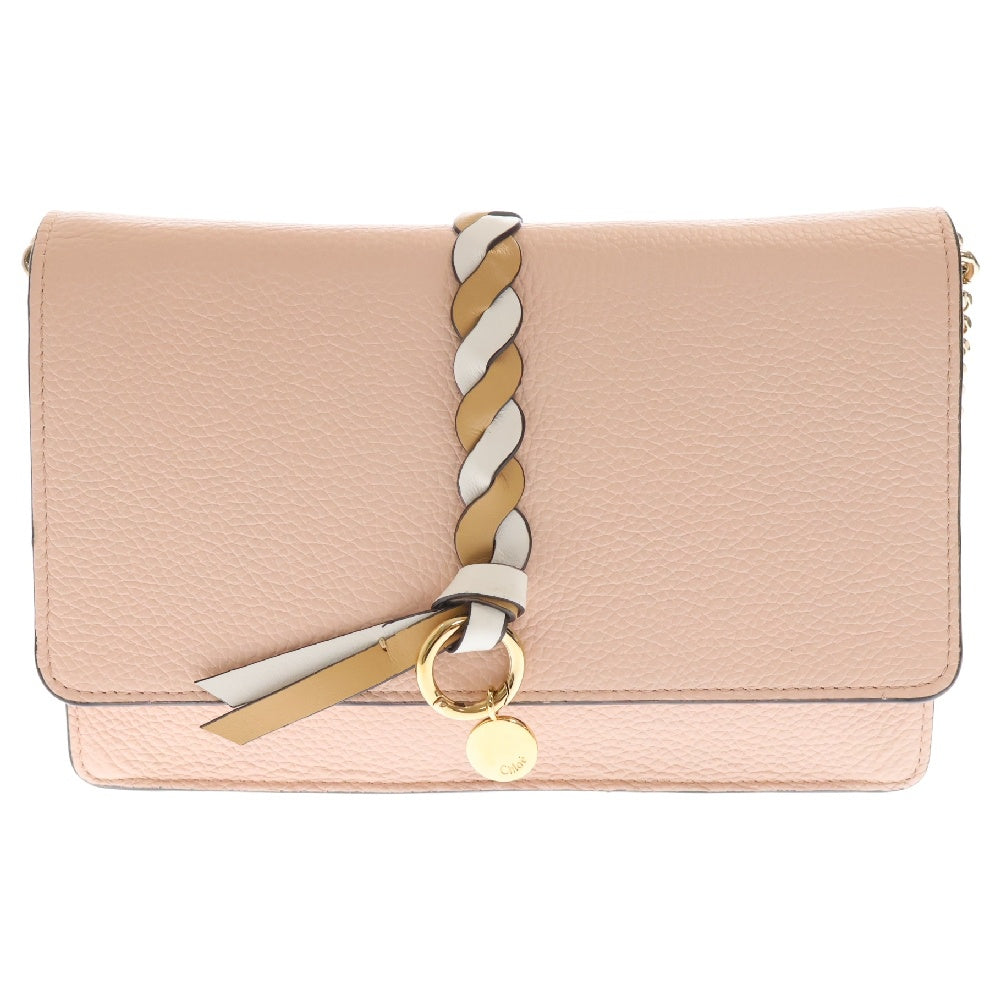 Chloe(クロエ) チェーンショルダーバッグ ピンク レザー 斜め掛けバッグ
