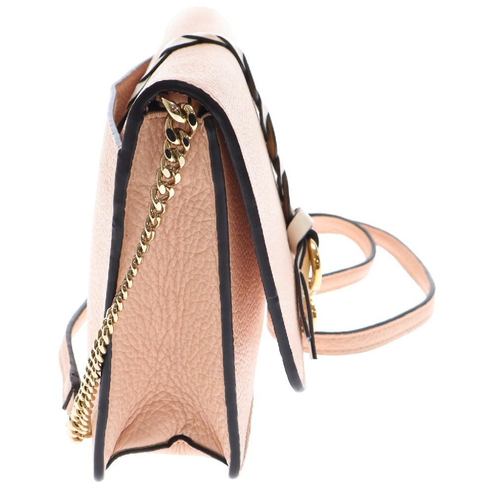 Chloe(クロエ) チェーンショルダーバッグ ピンク レザー 斜め掛けバッグ