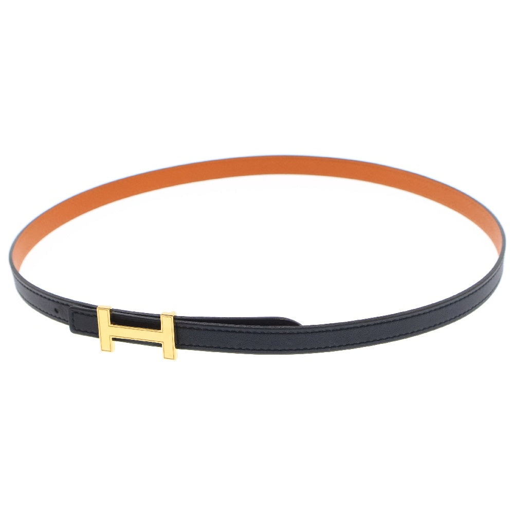HERMES(エルメス) ミニコンスタンス リバーシブル Hベルト ブラック×オレンジ エプソン Y刻印 #70 ゴールド金具