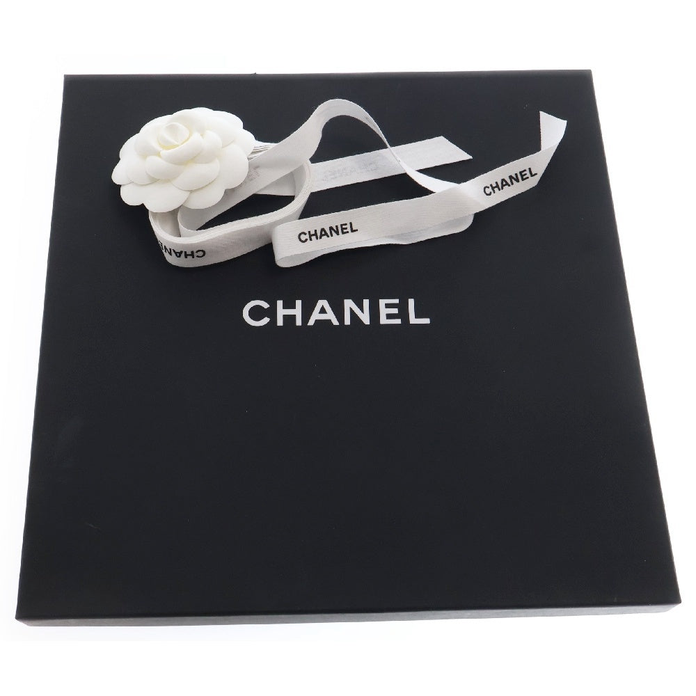 CHANEL(シャネル) スクエアスカーフ ストライプ ドット シルク ホワイト×ブルー