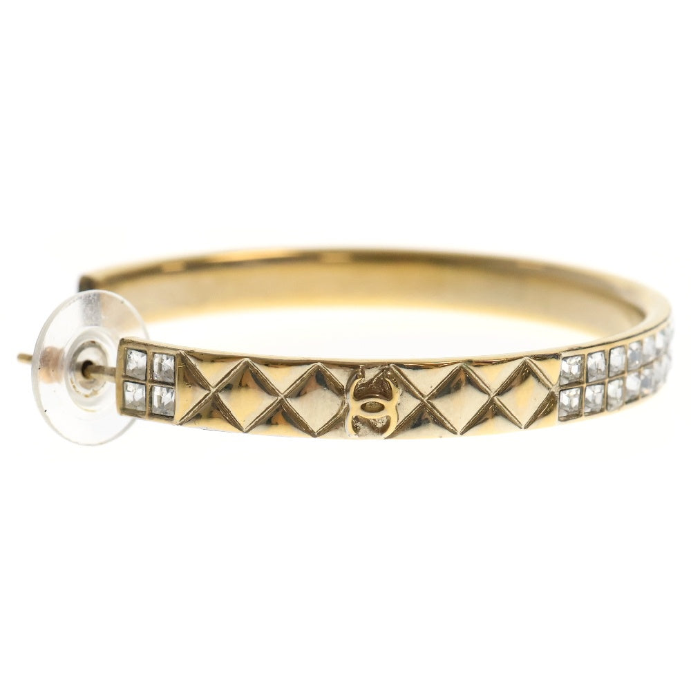 CHANEL(シャネル) ココマーク ラインストーンフープピアス B17C ゴールド GP アクセサリー