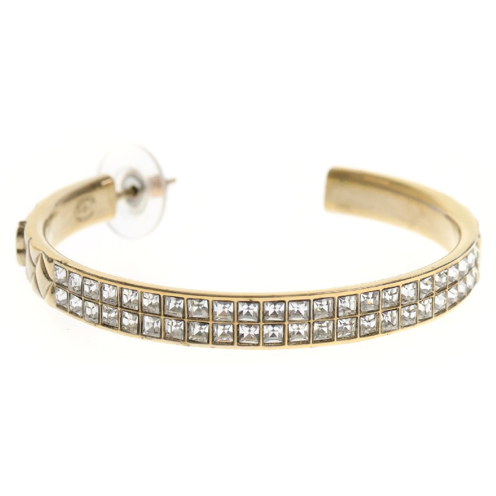 CHANEL(シャネル) ココマーク ラインストーンフープピアス B17C ゴールド GP アクセサリー