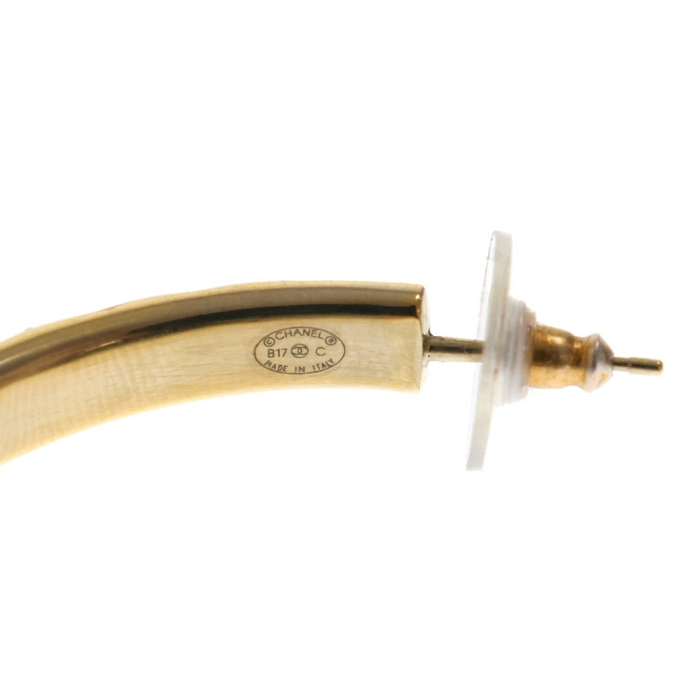 CHANEL(シャネル) ココマーク ラインストーンフープピアス B17C ゴールド GP アクセサリー