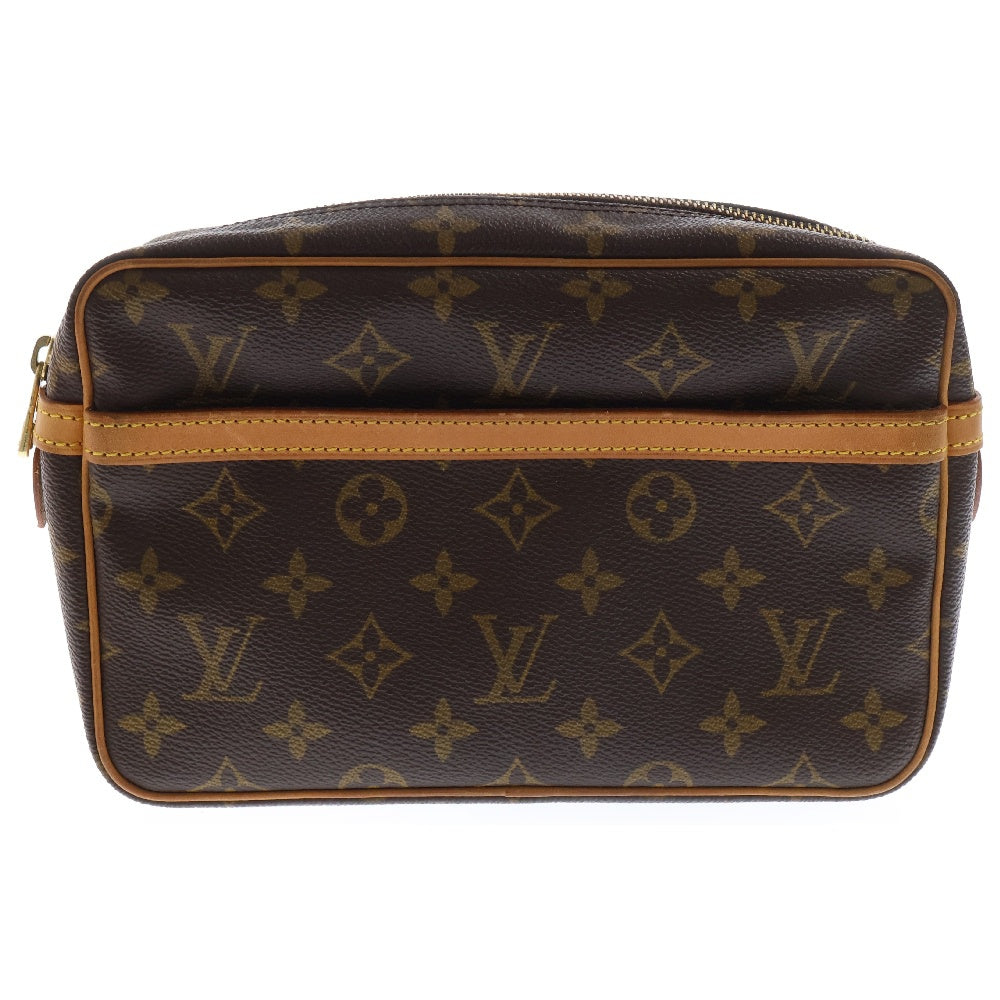 LOUIS VUITTON(ルイヴィトン) モノグラム コンピエーニュ23 レザークラッチバッグ ブラウン M51847