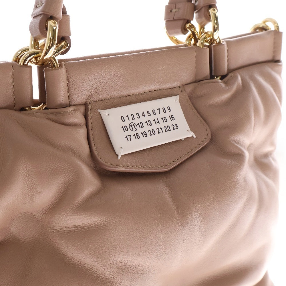 Maison Margiela 6(メゾンマルジェラ) グラムスラム カレンダータグ トートバッグ ハンドバッグ ショルダーバッグ スモール ベージュ レザー S56WD0133P4300