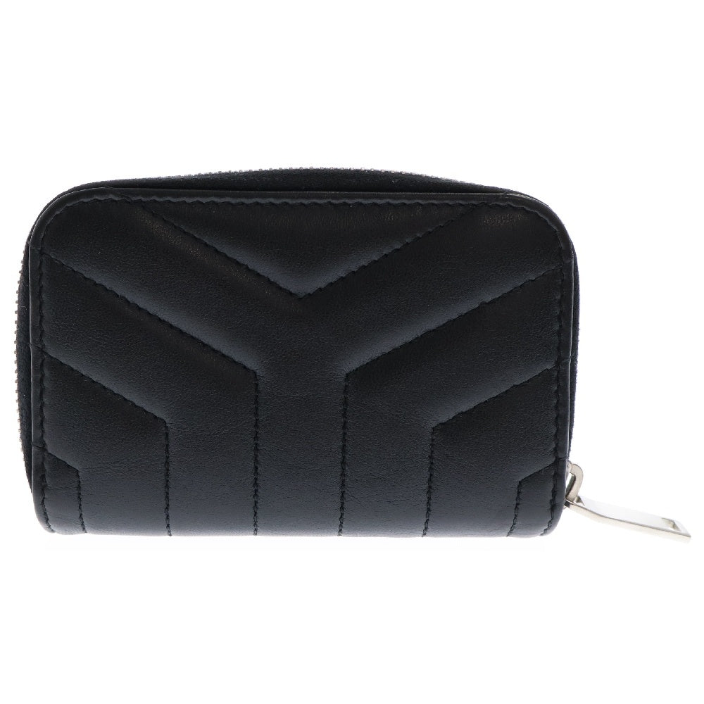 SAINT LAURENT PARIS(サンローランパリ) YSLロゴ キルティング レザー コインケース ブラック 530836