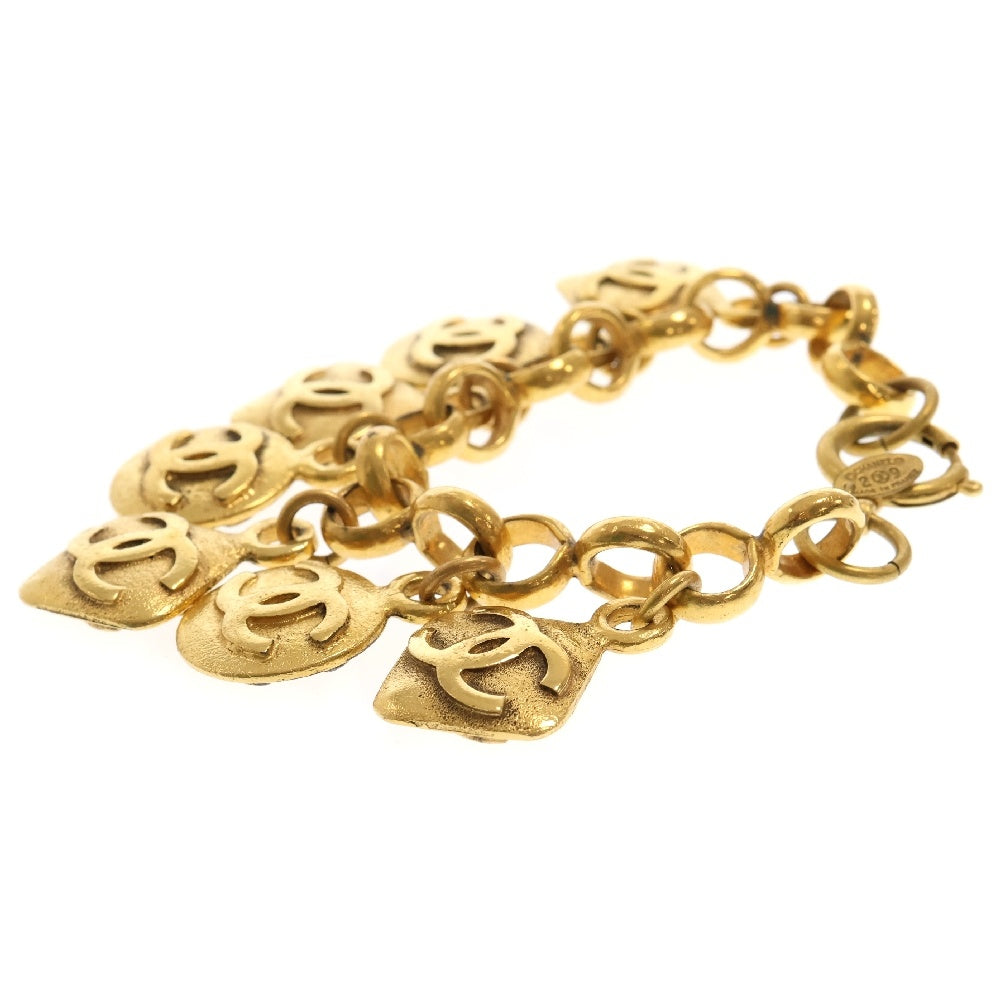 CHANEL(シャネル) ココマーク ラウンド ブレスレット 7P 29 ゴールド チェーン アクセサリー ヴィンテージ