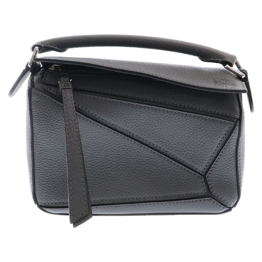 LOEWE(ロエベ) パズルバッグミニ ソフトグレインカーフ 3WAYレザーショルダーバッグ ハンドバッグ グレー A510P88X16