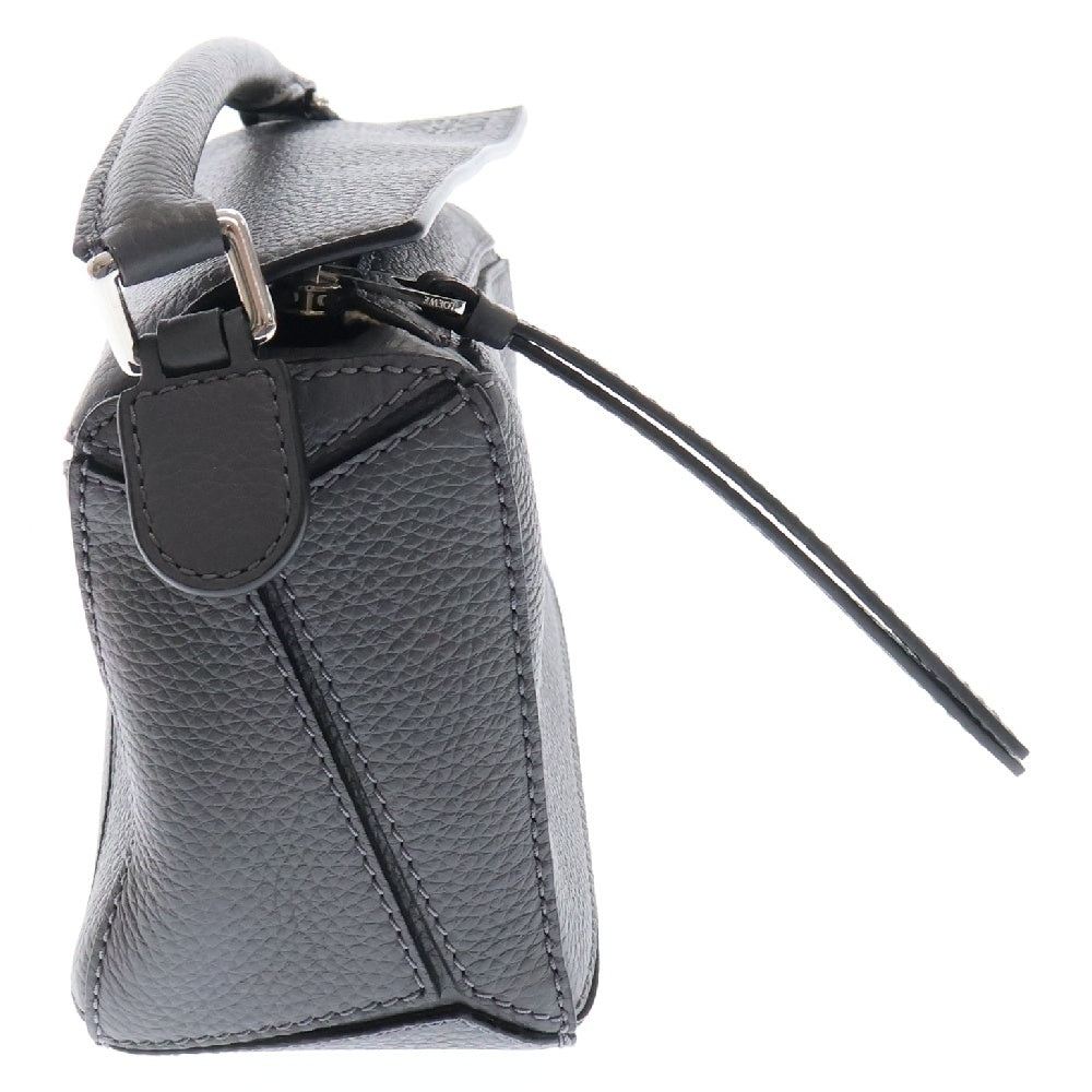 LOEWE(ロエベ) パズルバッグミニ ソフトグレインカーフ 3WAYレザーショルダーバッグ ハンドバッグ グレー A510P88X16