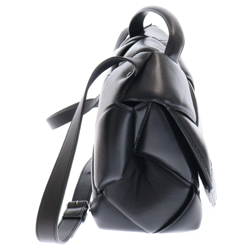 BOTTEGA VENETA(ボッテガヴェネタ) マキシイントレチャート トップハンドル ショルダーバッグ ブラック レザー