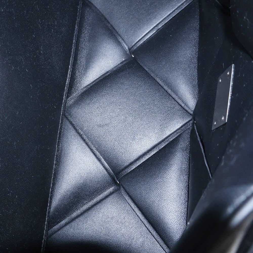 BOTTEGA VENETA(ボッテガヴェネタ) マキシイントレチャート トップハンドル ショルダーバッグ ブラック レザー