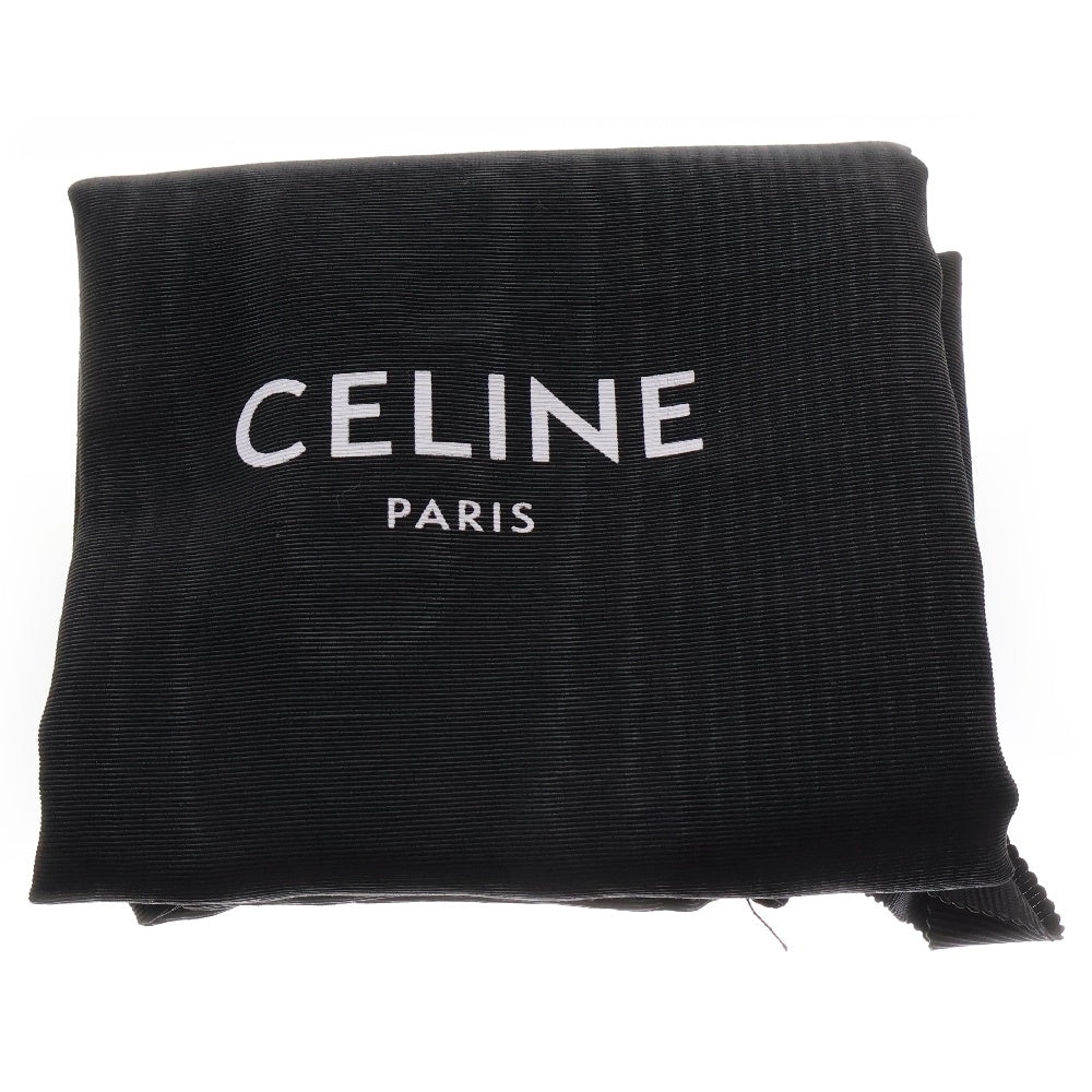 CELINE(セリーヌ) ミディアム ブザス トリオンフ ショルダーバッグ ブラック カーフスキン シルバー金具