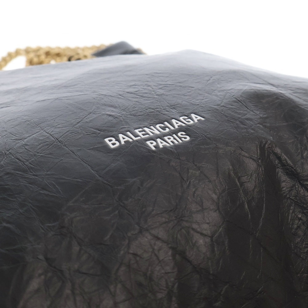 BALENCIAGA(バレンシアガ) CRUSH クラッシュチェーンレザーショルダーバッグ トートバッグ ブラック 742941