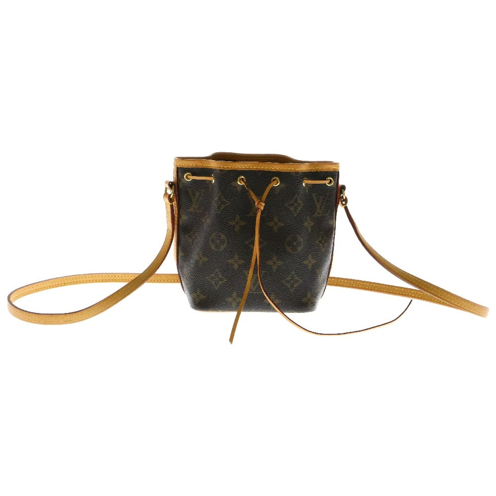 LOUIS VUITTON(ルイヴィトン) モノグラム ナノ ノエ レザーショルダーバッグ ブラウン M41346