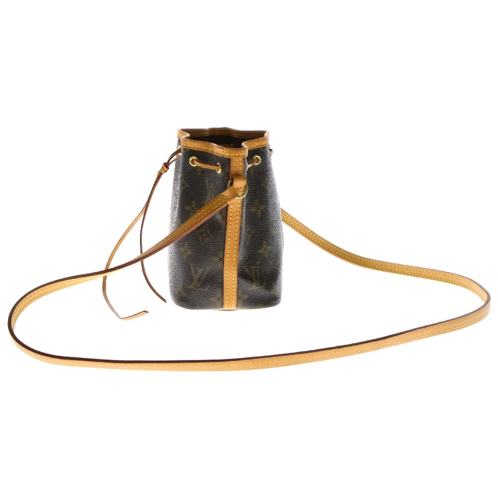 LOUIS VUITTON(ルイヴィトン) モノグラム ナノ ノエ レザーショルダーバッグ ブラウン M41346