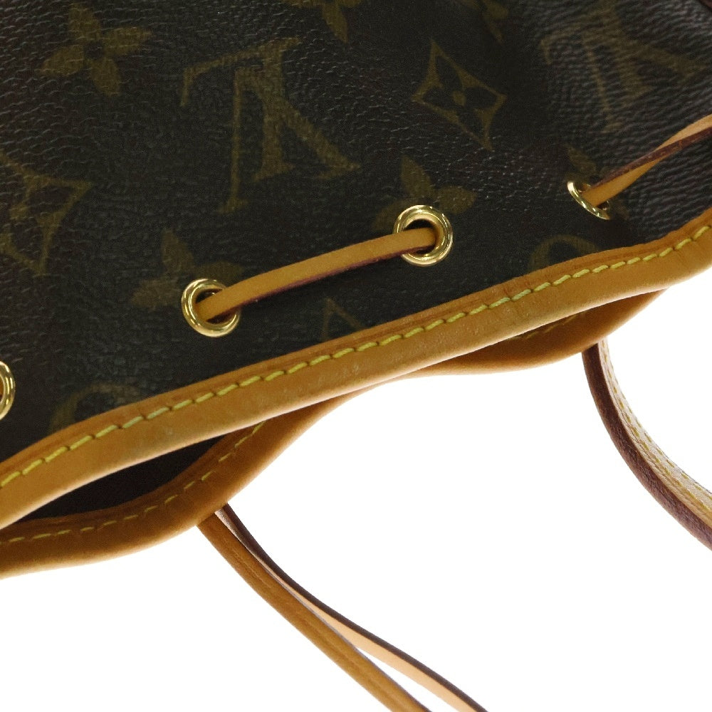 LOUIS VUITTON(ルイヴィトン) モノグラム ナノ ノエ レザーショルダーバッグ ブラウン M41346