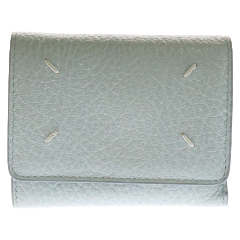 Maison Margiela 11(メゾンマルジェラ11) 4ステッチ スリーフォールド コンパクトウォレット 財布 ブルー SA3UI0010 P4455