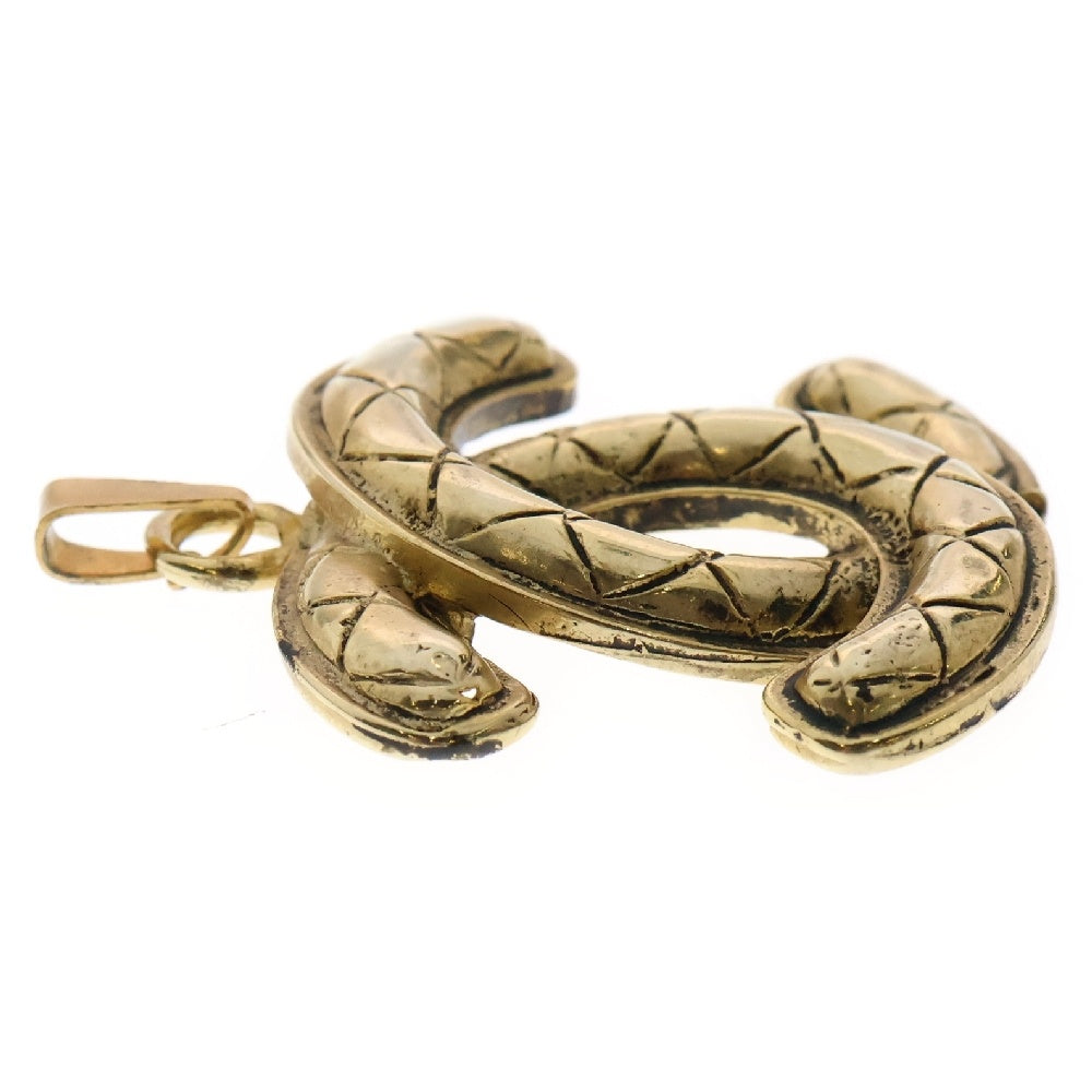 CHANEL(シャネル) ココマーク マトラッセ ネックレストップ ペンダント ゴールド レディース