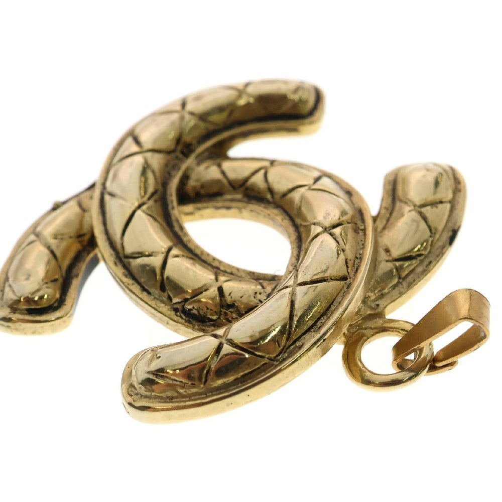 CHANEL(シャネル) ココマーク マトラッセ ネックレストップ ペンダント ゴールド レディース