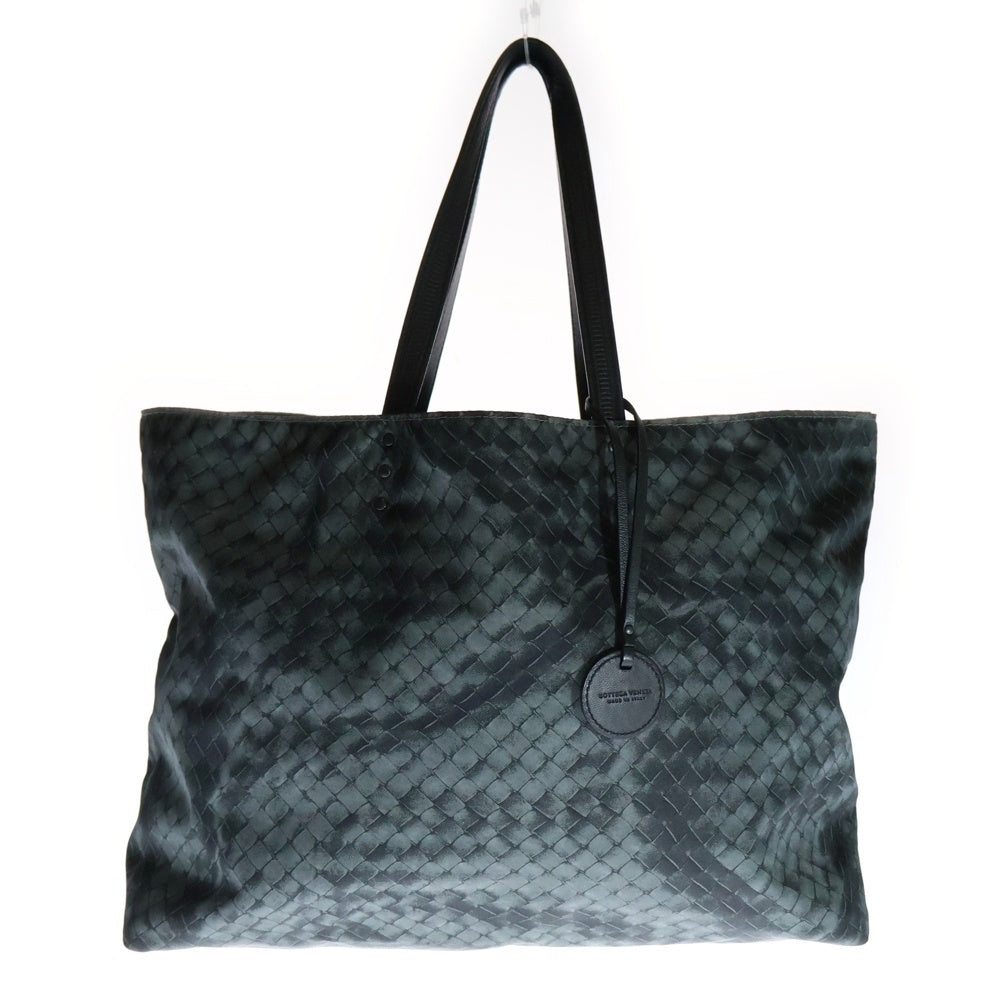 BOTTEGA VENETA(ボッテガヴェネタ) イントレッチオ リュージョン トートバッグ グレー ナイロン×レザー