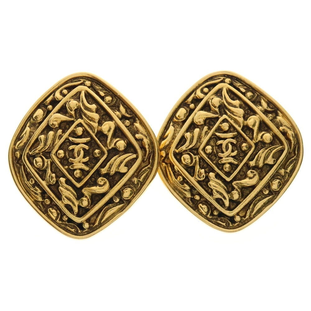 CHANEL(シャネル) ヴィンテージ ココマーク ひし形 イヤリング ゴールド GP