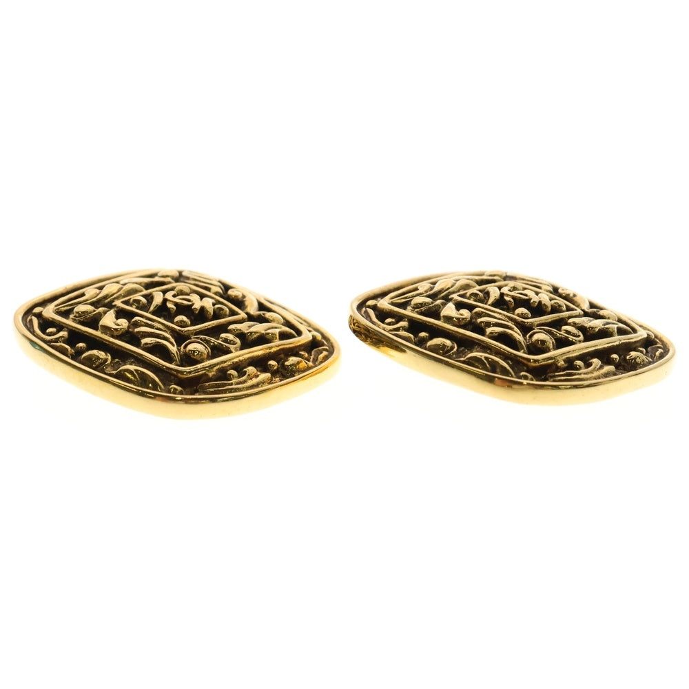 CHANEL(シャネル) ヴィンテージ ココマーク ひし形 イヤリング ゴールド GP