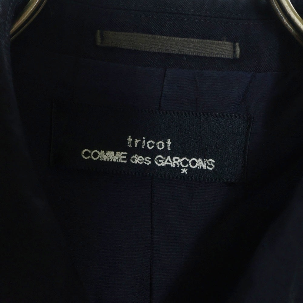 tricot COMME des GARCONS(トリコ コム デ ギャルソン) 丸襟ジャケット 長袖 ネイビー