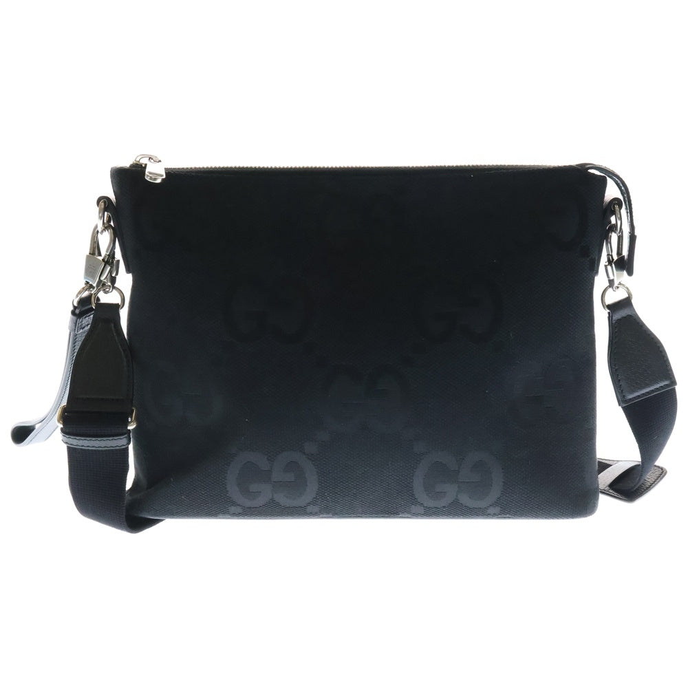 GUCCI(グッチ) ショルダーバッグ メッセンジャーショルダーバッグ ブラック キャンバス 739668