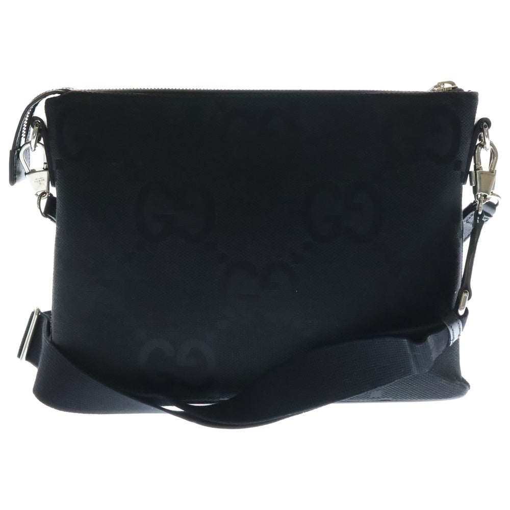 GUCCI(グッチ) ショルダーバッグ メッセンジャーショルダーバッグ ブラック キャンバス 739668