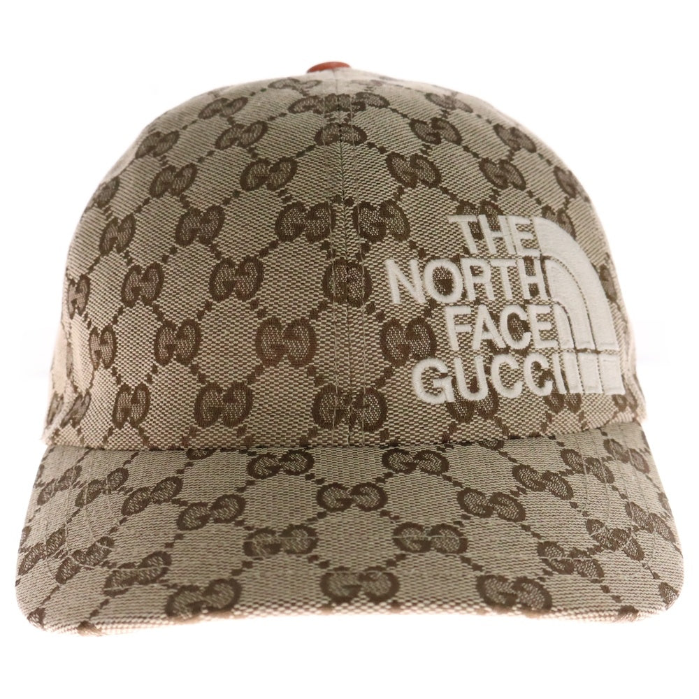GUCCI(グッチ) ×THE NORTH FACE キャップ ベージュ コットン×ポリエステル×ナイロン 帽子 672155