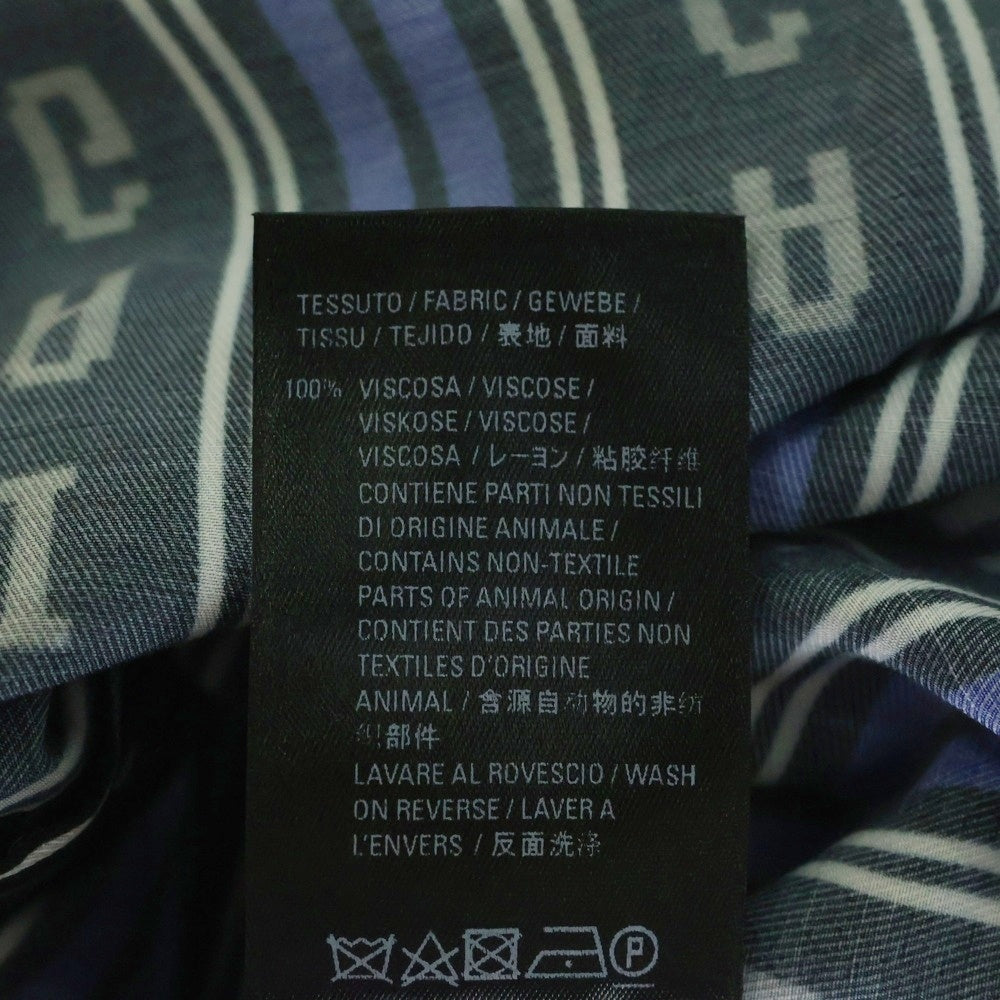 BALENCIAGA(バレンシアガ) 20SS L/S Logo Button Down Shirt ロゴボタンダウンストライプ長袖シャツ ブルー 658956 TKL32