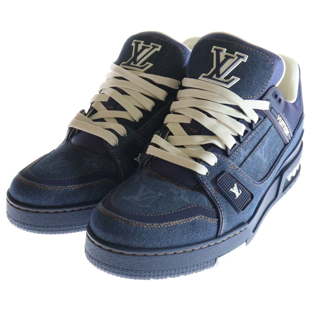 LOUIS VUITTON(ルイヴィトン) LVトレイナー スニーカー モノグラム デニム ローカットスニーカー マリーヌ ネイビー/インディゴ 1AHT43