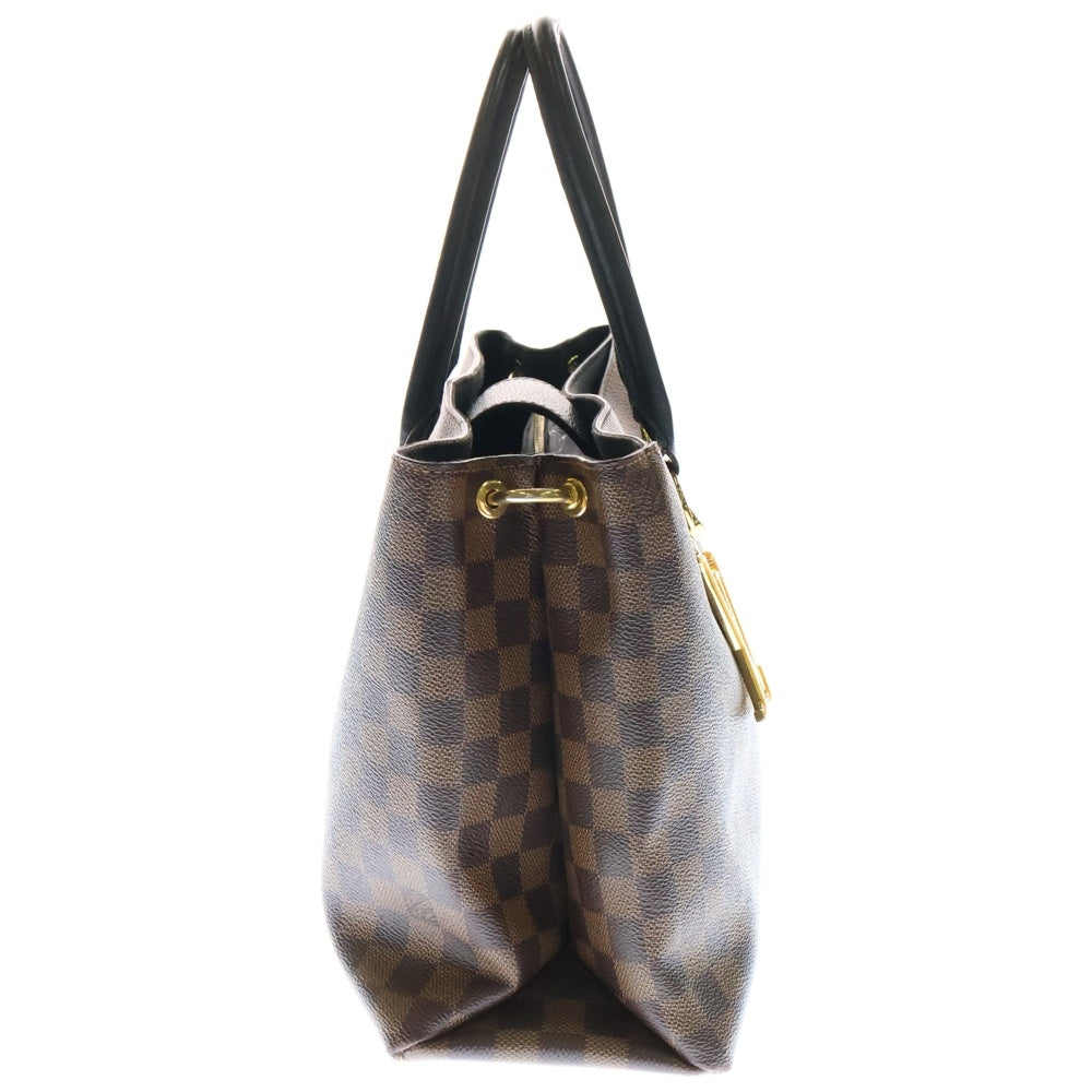 LOUIS VUITTON(ルイヴィトン) ダミエ リバーサイド ハンドバッグ トートバッグ ブラウン PVCレザー N40050