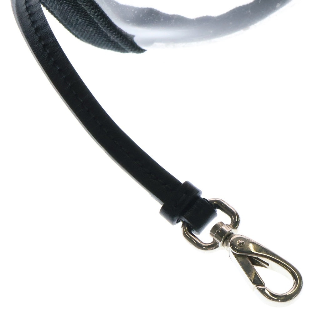PRADA(プラダ) カナパ ビニール トートバッグ ハンドバッグ クリア×ブラック シルバー金具 1BG187