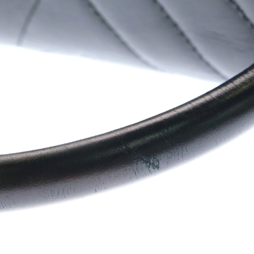 CHANEL(シャネル) Vステッチ シェブロン トップハンドル チェーン ショルダーバッグ ブラック ラムスキン ゴールド金具 A92991