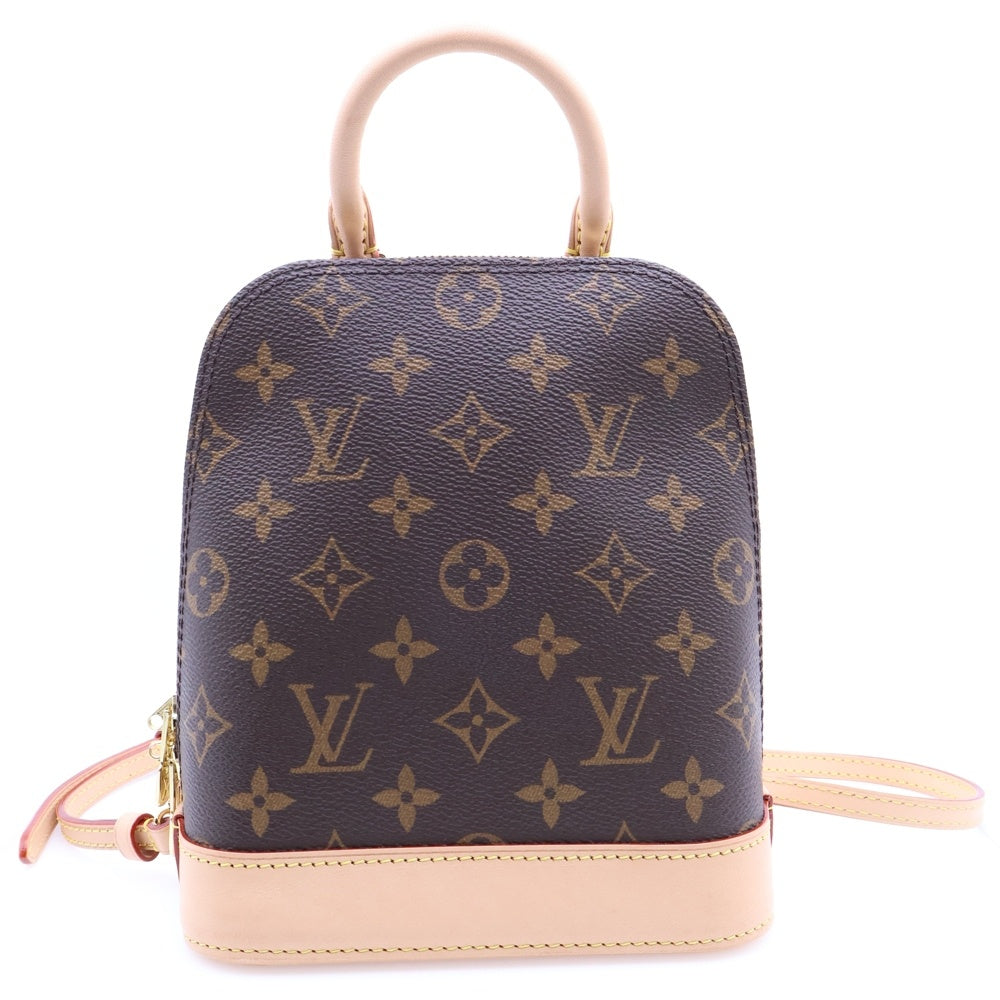 LOUIS VUITTON(ルイヴィトン) モノグラムアルマ ハンドル付 レザーバックパック リュック ブラウン レディース M47132