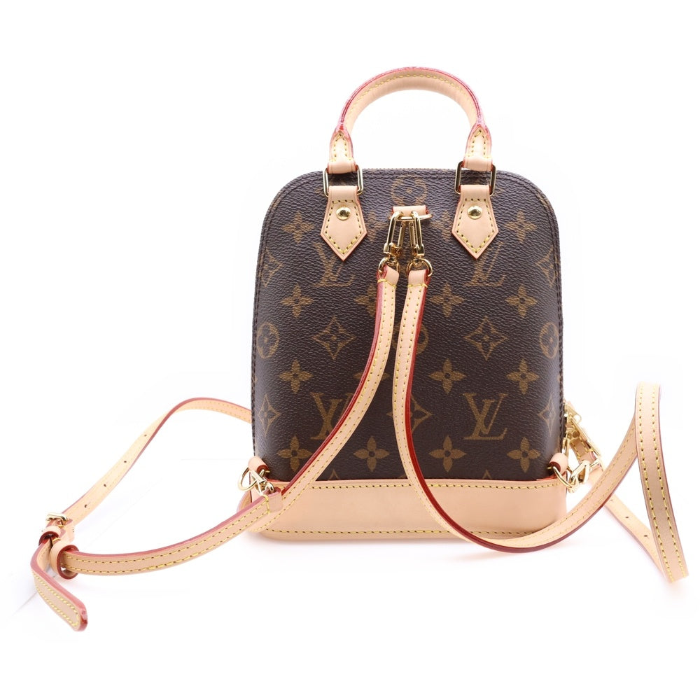 LOUIS VUITTON(ルイヴィトン) モノグラムアルマ ハンドル付 レザーバックパック リュック ブラウン レディース M47132