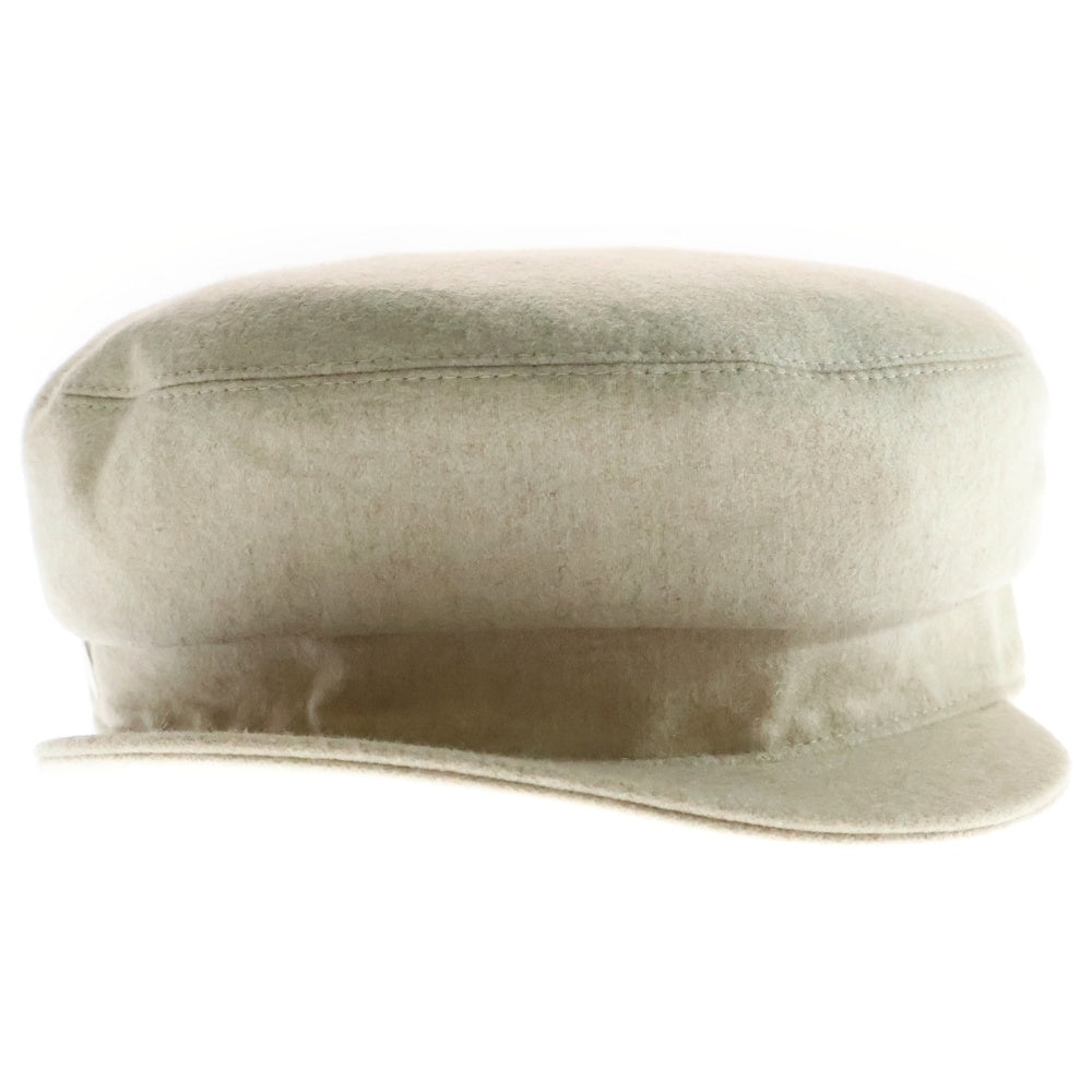 HERMES(エルメス) セリエ キャスケット 帽子 シルバー金具 ベージュ #58