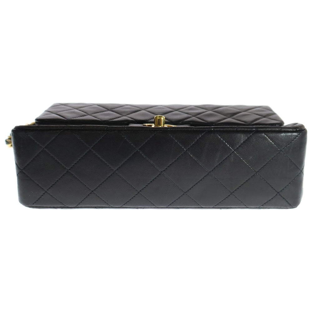 CHANEL(シャネル) マトラッセ23 ダブルフラップダブルチェーン ショルダーバッグ ブラック ラムスキン ゴールド金具