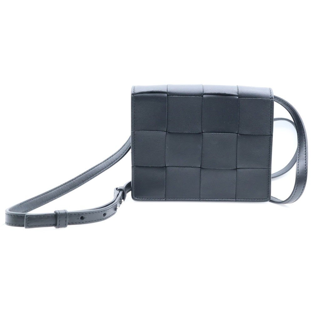 BOTTEGA VENETA(ボッテガヴェネタ) マキシイントレチャートショルダーバッグ ショルダーポシェット ブラック レザー 574051