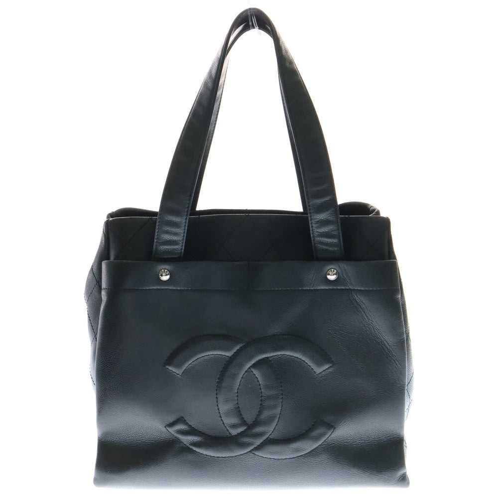 CHANEL(シャネル) ココマーク トートバッグ ハンドバッグ ブラック シルバー金具 ソフトキャビアスキン