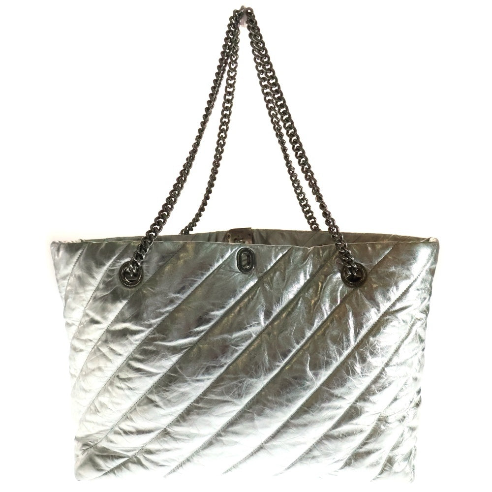 BALENCIAGA(バレンシアガ) Crush Large Tote Bag クラッシュ ラージ チェーン トートバッグ シルバー 777856