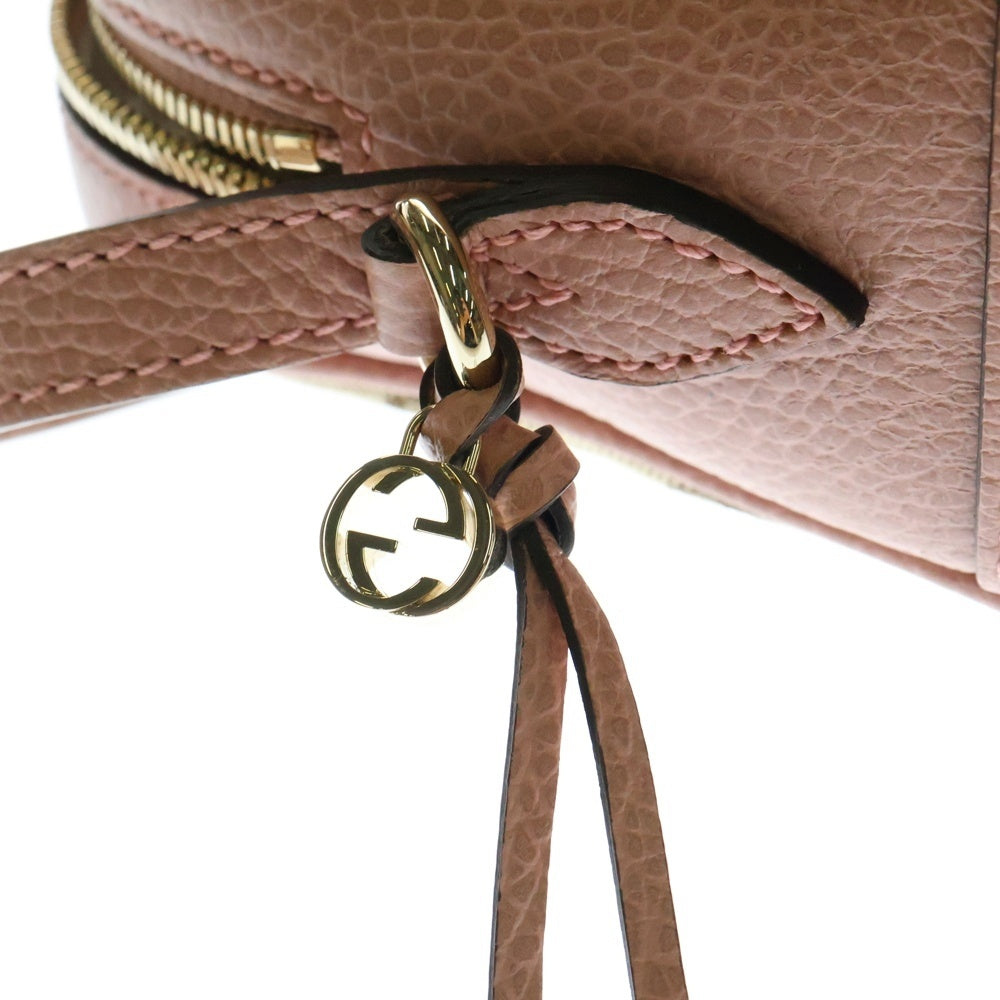 GUCCI(グッチ) GGキャンバス ショルダーバッグ ピンク ベージュ PVC×レザー 449413