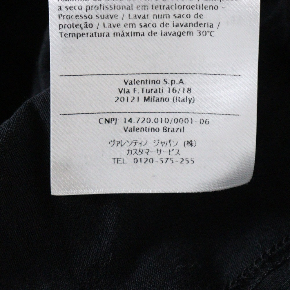 VALENTINO(ヴァレンティノ) ロックスタッズ デザイン クルーネック 半袖Tシャツ カットソー ブラック