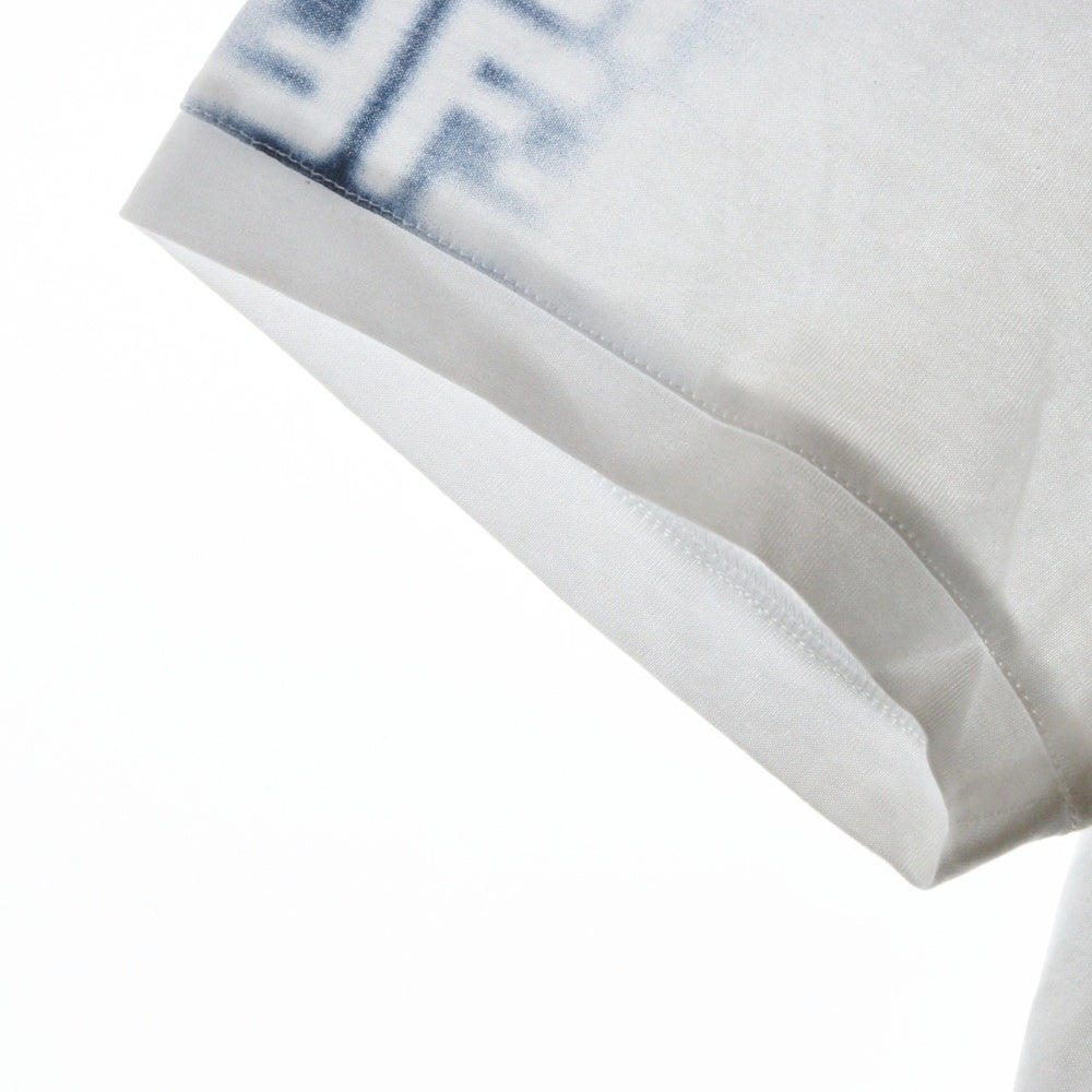 FENDI(フェンディ) ロゴプリント グラデーション ズッカ柄 クルーネック 半袖Tシャツ カットソー ホワイト FY0894 AN21