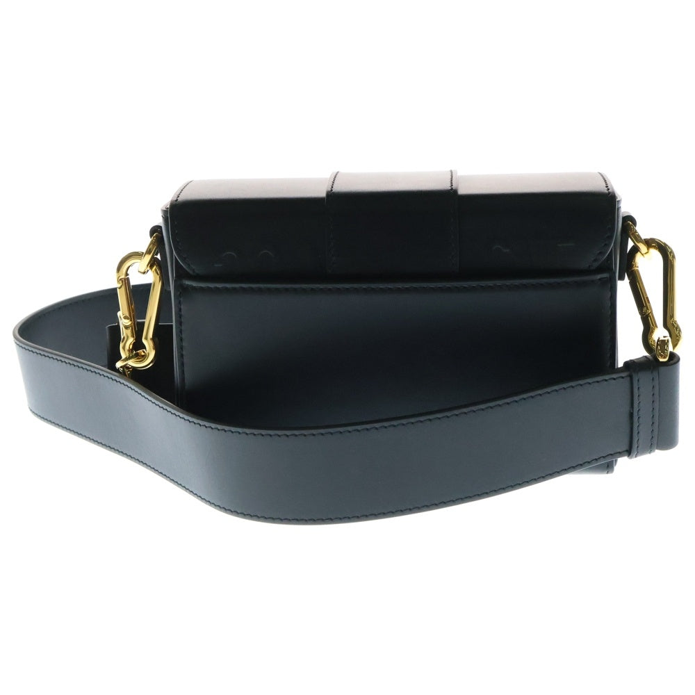 Christian Dior(クリスチャンディオール) モンテーニュ30 ロゴプレート レザー ショルダーバッグ ゴールド金具 ブラック M9204UMOS