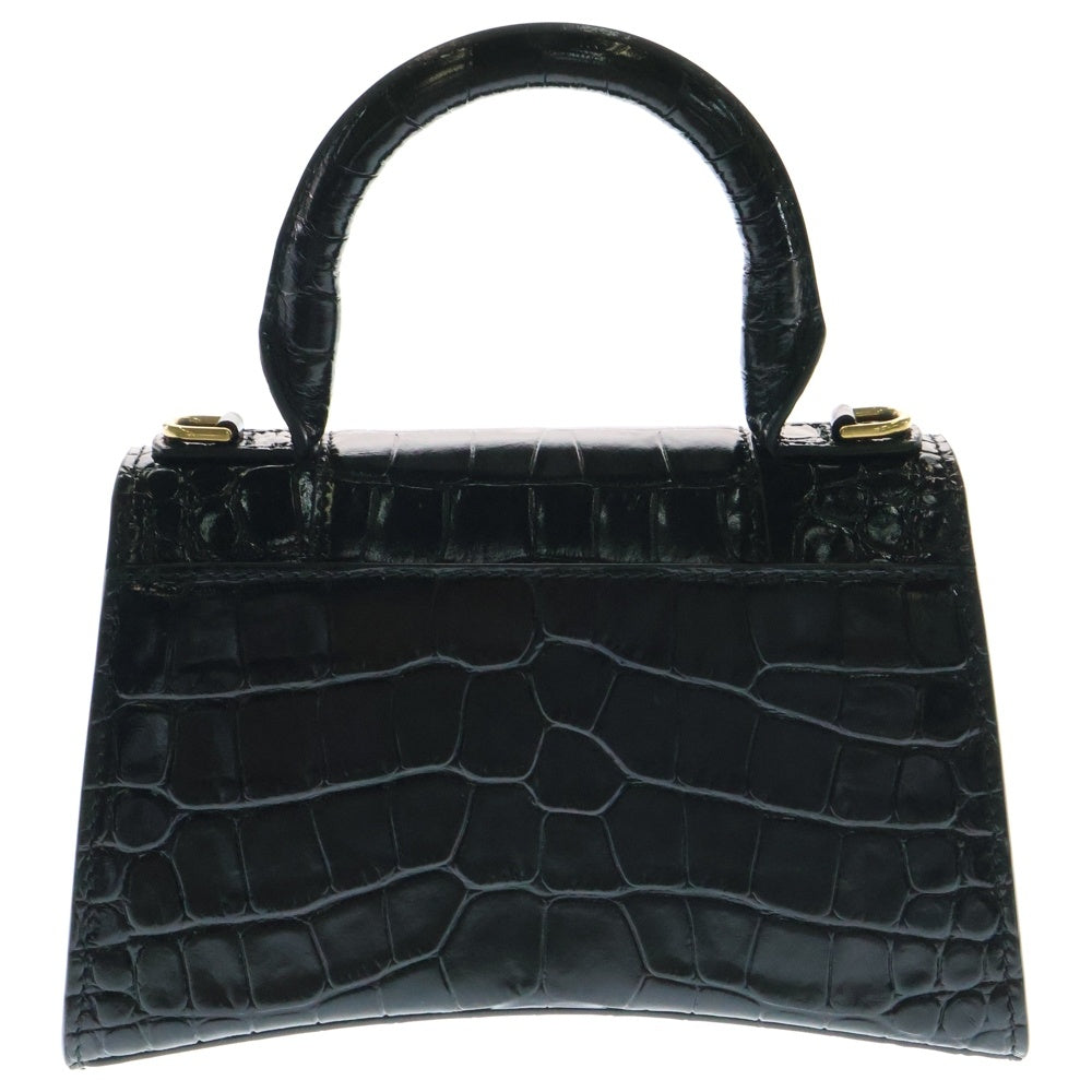 BALENCIAGA(バレンシアガ) バレンシアガ アワーグラスXS 2wayショルダーバッグ ハンドバッグ ミニバッグ ブラック ゴールド金具 レザー 592833