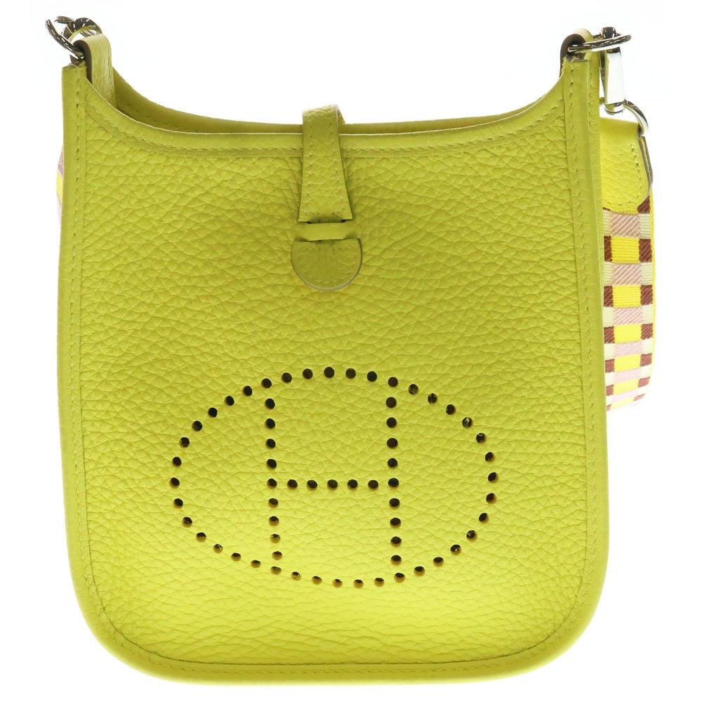 HERMES(エルメス) エブリンTPM ショルダーバッグ ポシェットバッグ ライム トリヨンクレマンス シルバー金具 U刻印