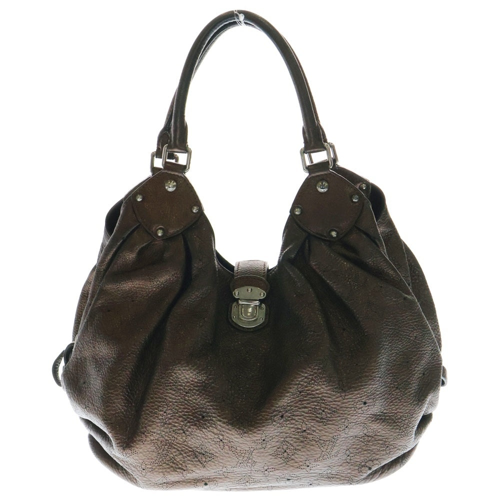 LOUIS VUITTON(ルイヴィトン) マヒナ XL トートバッグ ハンドバッグ シルバー金具 レザー メタリック ブラウン M95714